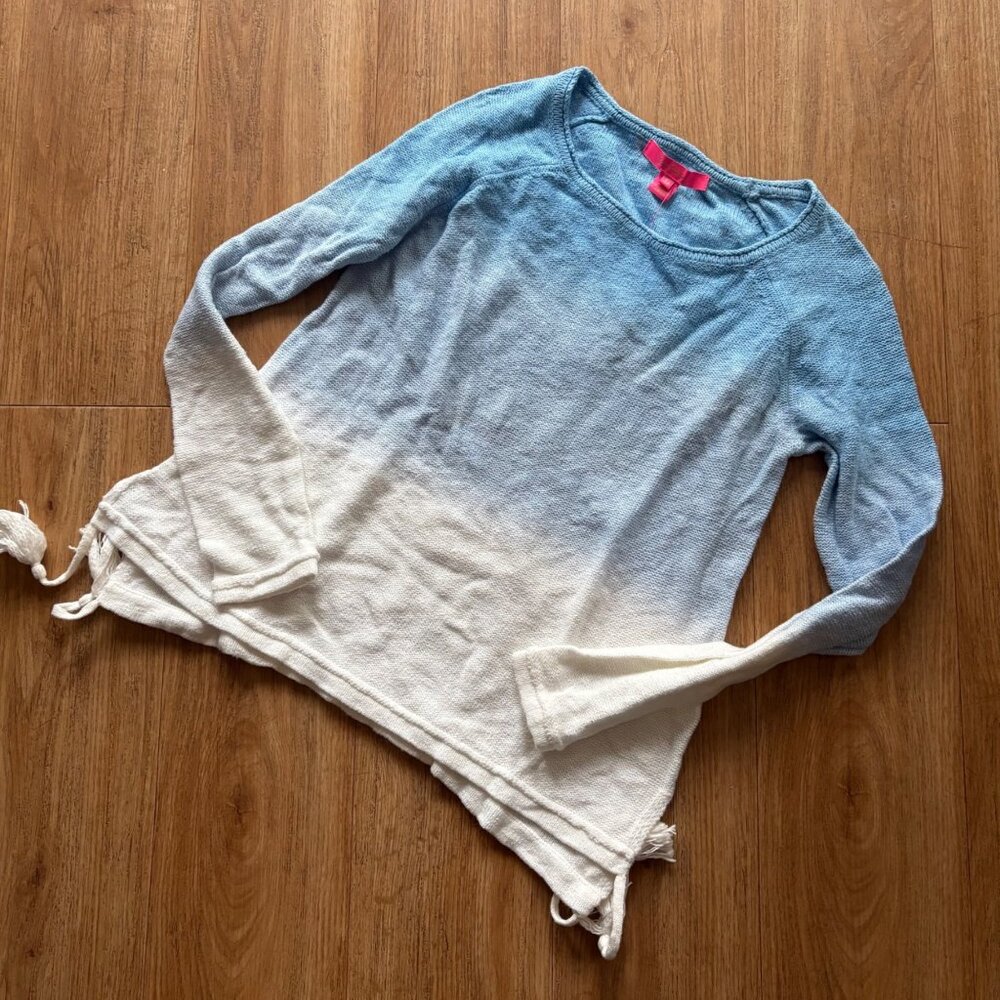 Lilly Pulitzer Jody Long Sleeve Sweater Dip Dye Ombre Blue NWT Women’s Size XS
